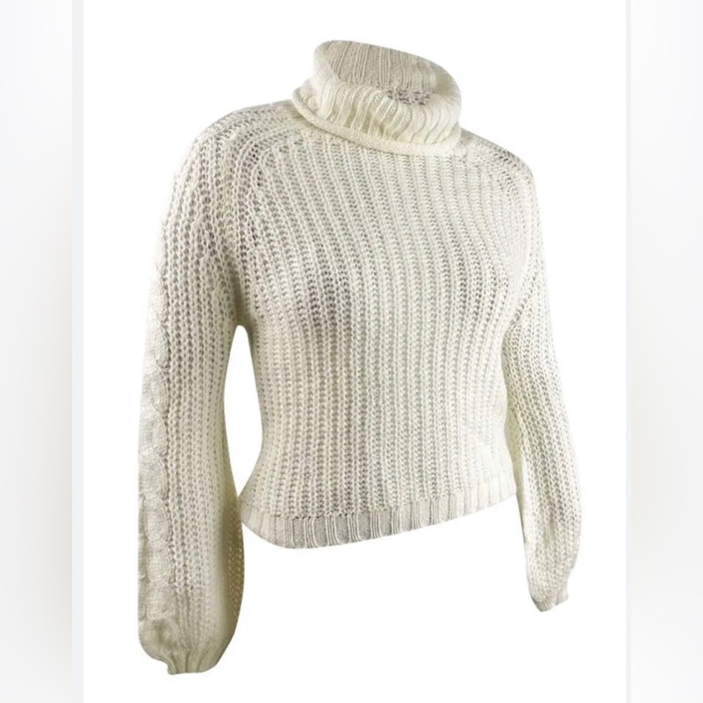 NWT Planet Gold Juniors' Cowl-Neck Sweater size M - Picture 4 of 5